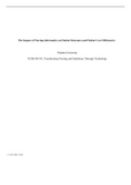 Wk4Assign.docx    The Impact of Nursing Informatics on Patient Outcomes and Patient Care Efficiencies  Walden University  NURS 6051N, Transforming Nursing and Healthcare Through Technology   13:56:02 GMT -05:00  The Impact of Nursing Informatics on Patien