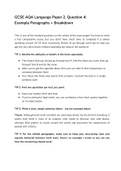 AQA Language Paper 2, Question 4: Example Paragraphs + Breakdown
