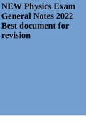 NEW Physics Exam General Notes 2022 Best document for revision