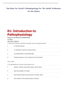 Test Bank For Gould’s Pathophysiology For The Health Professions, 5e 5th Edition