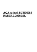 AQA A-level BUSINESS PAPER 3 2020 MS.