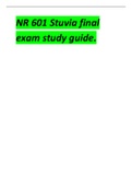 NR 601 Stuvia final exam study guide.