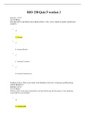 BIO 250 Quiz 5 version 3 (GRADED A) Questions and Answer elaborations | 100% Guaranteed Pass