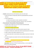 NR565 wk 7-8 Final Exam Study Guide BEST EXAM STUDY GUIDE LATEST GRADED A+