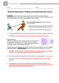 GIZMO Student Exploration: Polarity and Intermolecular Forces GIZMO (100% CORRECT) GRADE A 2022