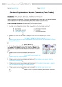 Student Exploration: Mouse Genetics (Two Traits) GIZMO - ALL ANSWERS ARE 100% CORRECT