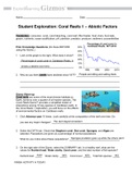 GIZMO CORAL REEFS 1-ABIOTIC FACTORS -ALL ANSWERS CORRECT-GRADED A