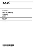 A-LEVEL MATHEMATICS 7357/2 Paper 2 Mark scheme June 2019.