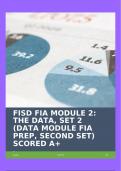 FISD FIA MODULE 2: THE DATA, SET 2 (DATA MODULE FIA PREP, SECOND SET) SCORED A+