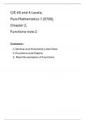 CIE AS and A Levels, Pure Mathematics 1(9709), Functions and Graphs 