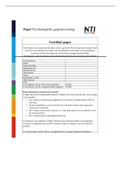 Psychologische Gespreksvoering Paper NTI jaar 1 + filmpje en beoordeling, Cijfer: 8,5! 