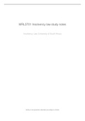 MRL3701 Insolvency law study notes