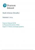 EDEXCEL GCSE Physical Education 1pe0 01 marking scheme may-june 2024