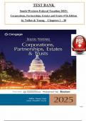 Test Bank for South-Western Federal Taxation 2025: Corporations, Partnerships, Estates and Trusts 48th Edition by Nellen & Young, ISBN: 9780357989074, All 20 Chapters Covered, Verified Latest Edition