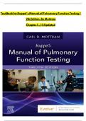  Test Bank for Ruppel’s Manual of Pulmonary Function Testing 12th Edition, By Mottram