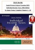 Test Bank for South-Western Federal Taxation 2025: Individual Income Taxes, 48th Edition by Young/Nellen/Persellin, ISBN: 9780357988954, All 20 Chapters Covered, Verified Latest Edition