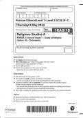 EDEXCEL GCSE Religious Studies A  1ra0 1b question paper may-june 2024