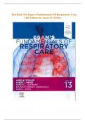  Test Bank- Egan's Fundamentals of Respiratory Care{ 13th Edition 2024 }by James K. Stoller, Albert J. Heuer| All Chapters( 1-58) Included | Answers with Rationales | Newest Version