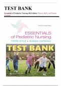 Essentials of Pediatric Nursing 4th Edition By Terri Kyle and Susan Carman TEST BANK ISBN- 978-1975139841 Verified 2024 Practice Questions and 100% Correct Answers with Explanations for Exam Preparation, Graded A+