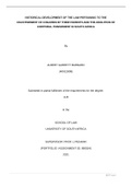 LME3701 2020 Exam Answers Full ( HISTORICAL DEVELOPMENT OF THE LAW PERTAINING TO THE CHASTISEMENT OF CHILDREN BY THEIR PARENTS AND THE ABOLITION OF CORPORAL PUNISHMENT IN SOUTH AFRICA).