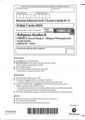 EDEXCEL GCSE Religious Studies  B  1rb0 3c question paper may-june 2024