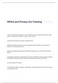 HIPAA and Privacy Act Training Exam Questions and Answers