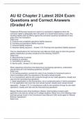 AU 62 Chapter 2 Latest 2024 Exam Questions and Correct Answers (Graded A+)