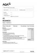 AQA AS BUSINESS Paper 2 JUNE 2024 QUESTION PAPER