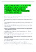 NHIE EXAM NEWEST 2024 ACTUAL EXAM TEST BANK COMPLETE QUESTIONS AND CORRECT ANSWERS (VERIFIED ANSWERS) ALREADY GRADED A+