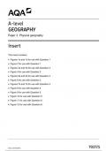 AQA A Level Geography paper 1 June 2024 INSERT- 7037/1