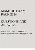 MNM1503 Exam pack 2024(Introduction to Marketing)