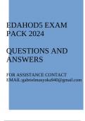 EDAHOD5 Exam pack 2024(development geography)