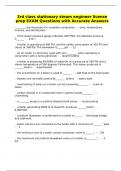 3rd class stationary steam engineer license prep EXAM Questions with Accurate Answers