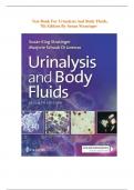 Test Bank For Urinalysis And Body Fluids,{ 7th Edition 2024} By Susan Strasinger | All Chapters Included | Correct Answers | Latest