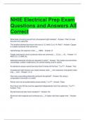 NHIE Electrical Prep Exam Questions and Answers All Correct 