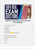 CWEA E/I, 2 Study Guide/ 141 Qs & Correct Ans/ 2024-2025. 