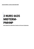 NRNP-6635 psychpathology midterm exam;Questions and answers 