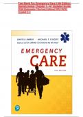 Test Bank For Emergency Care 14th Edition Daniel Limmer Chapter 1 - 41 Updated Guide With Rationales | Revised Edition| 2024-2025| Graded A+|