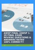 AWSP FINAL (AWSP 1-20 FINAL EXAM REVIEW) QUESTIONS & ANSWERS RATED 100% CORRECT!!