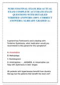 NURS 5334 FINAL EXAM 2024 ACTUAL  EXAM COMPLETE ACCURATE EXAM  QUESTIONS WITH DETAILED  VERIFIED ANSWERS (100% CORRECT  ANSWERS) /ALREADY GRADED A+