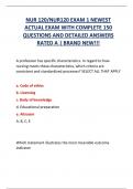 NUR 120/NUR120 EXAM 1 AND 2 NEWEST ACTUAL EXAM WITH COMPLETE QUESTIONS AND DETAILED ANSWERS GRADED A (2024 UPDATE)