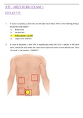 ATI - MED SURG EXAM 1 - California State University, Long Beach TTT 67777