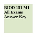 BIOD 151 M1 All Exams Answer Key