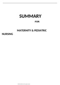 Maternity And Pediatric Nursing Summary Exam Prep 2022