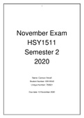 HSY1511 EXAM