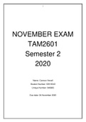 TAM 2601 EXAM 