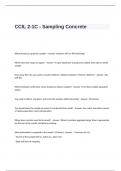 CCIL 2-1C Exam Questions and Answers - Sampling Concrete