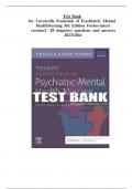 Test Bank for Varcarolis Essentials of Psychiatric Mental Health Nursing 5th Edition Fosbre-latest version (All Chapters 1 -28) VERIFIED COMPLETE SOLUTIONS