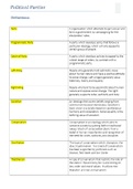 Revision sheet - Political Parties 