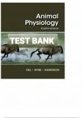 Test Bank For Animal Physiology 4th Edition By Richard W. Hill, Gordon A. Wyse, Margaret Anderson |All Chapters, Complete Q & A, Latest|